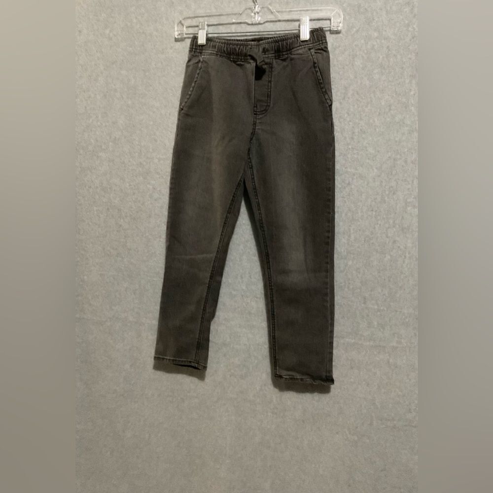 OshKosh B'gosh Girls Size 8 Washed Black Stretch Joggers Pull-On Twill Pants